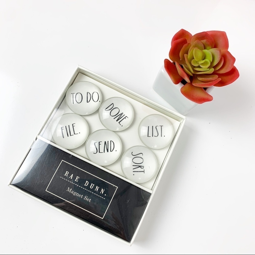 Rae Dunn 6 Glass-Dome Kitchen Refrigerator Magnets